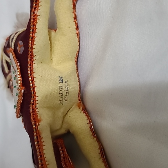 Vintage Chinese Silk Satin Embroidered Horse Racing Pony Sequins Figure ornament - Picture 11 of 11